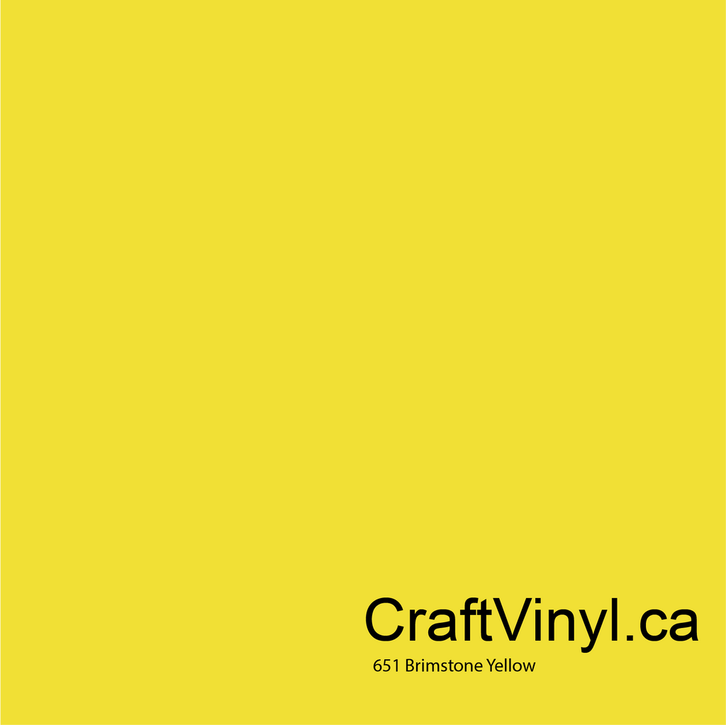 12x12 Oracal 651 Adhesive Vinyl - Brimstone Yellow