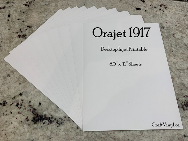 Oracal Inkjet Printable Permanent Adhesive Vinyl - 1917 - Creative Craft  Vinyl