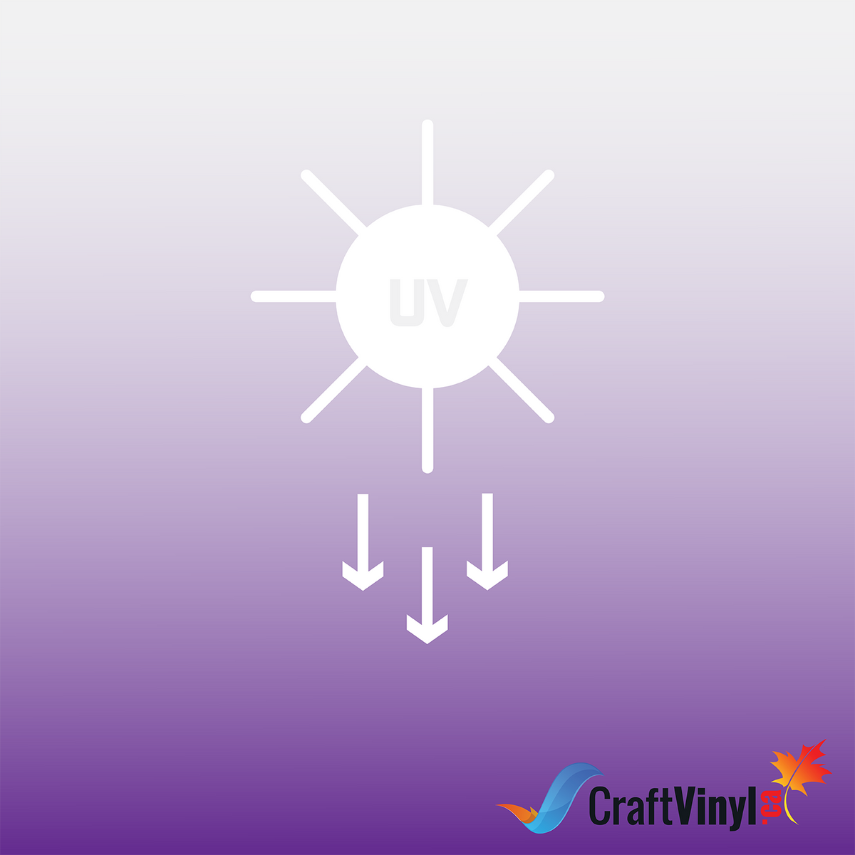 Sun Vinyl - Sunlight UV Color Changing White to Purple