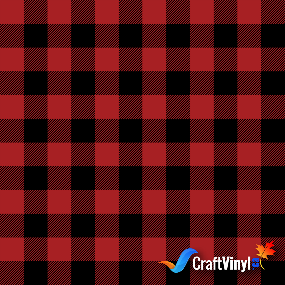 Red Buffalo Plaid Adhesive Vinyl