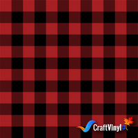 Red Buffalo Plaid Adhesive Vinyl