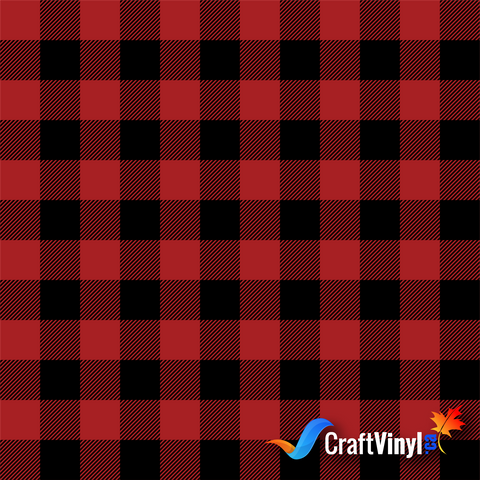 Red Buffalo Plaid Adhesive Vinyl