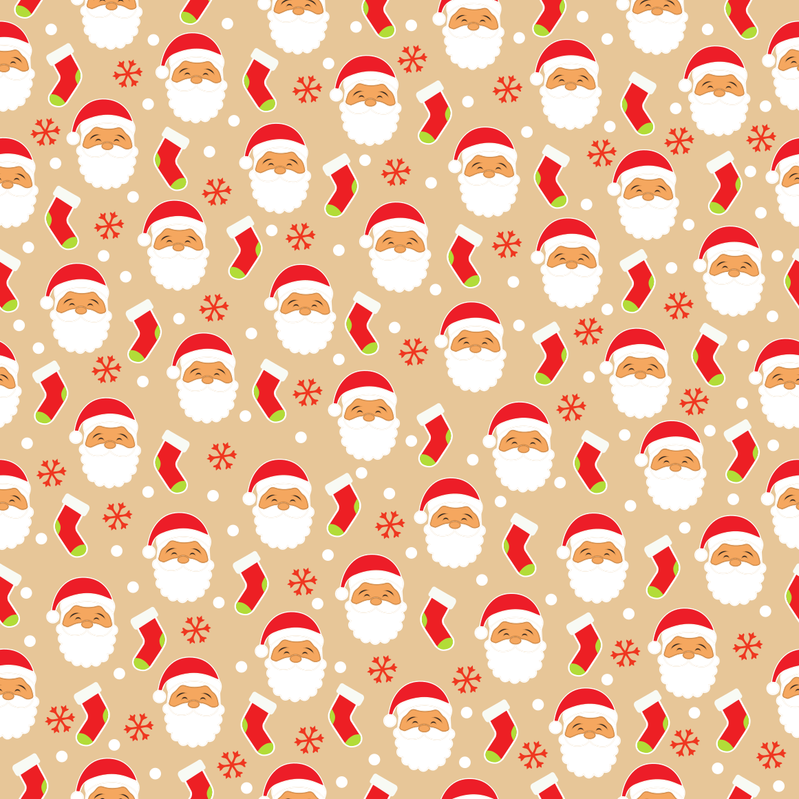 Craft Christmas Santa Claus Adhesive Vinyl Pattern 1